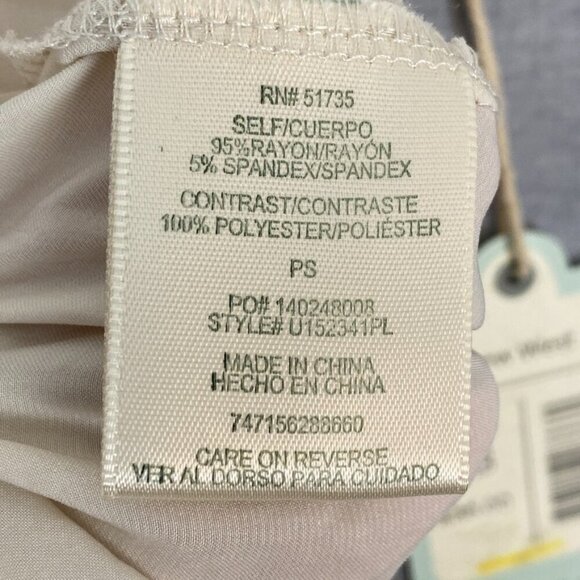 Dept 222 New West Tee Mixed Fabrics Sz PS Light Beige T Shirt You Me Oui - Picture 5 of 7